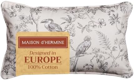 Maison d' Hermine Throw Pillow Covers 100% Cotton (12" x 20" - Pack of 1)