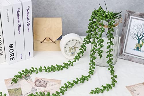 Meiliy 4Pcs 28" Fake Hanging Artificial Succulents String of Pearls Plants