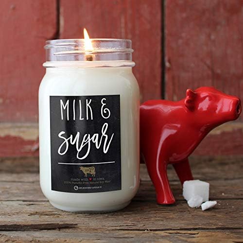 Milkhouse Milk & Sugar Soy Candle, 26 oz Farmhouse Jar, 150+ Hr Burn