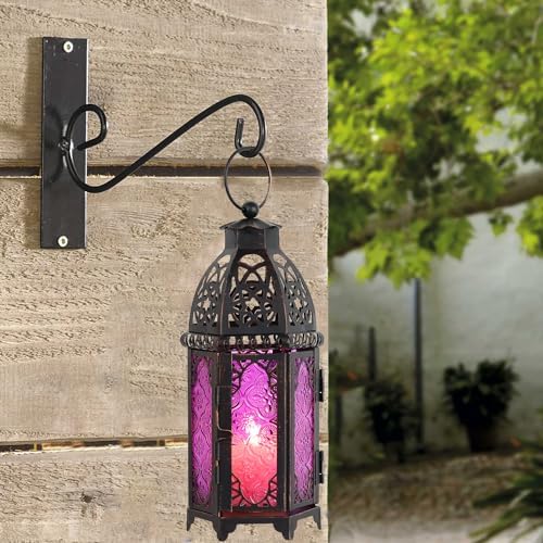 NEEDOMO Halloween Decorations,11'' Moroccan Lanterns Decorative Indoor & Outdoor, Vintage Christmas Candle Holder, Metal Lanterns Decorative, Table, Patio, Porch, Shelf, Christmas Spring Home Decor