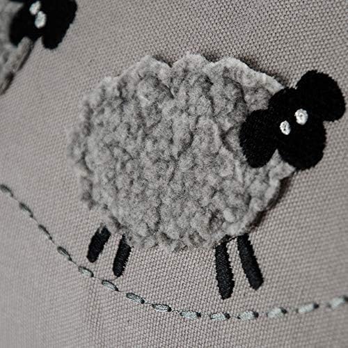 JWH Sheeps Throw Pillow Cover, Gray White, 14x21 Inch