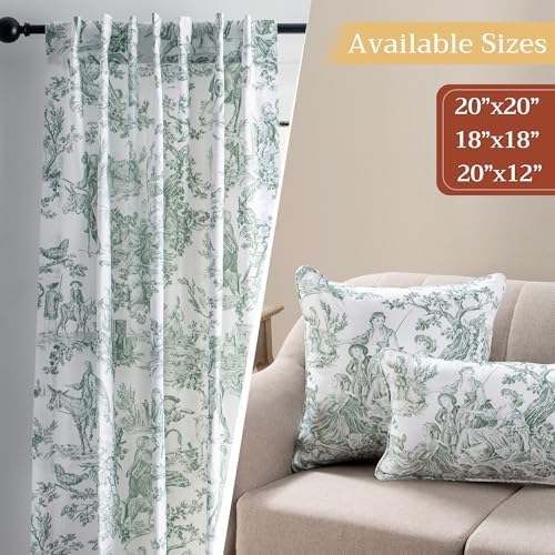 Maison d' Hermine Throw Pillow Covers 100% Cotton (20" x 20" - Pack of 1)
