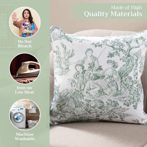 Maison d' Hermine Throw Pillow Covers 100% Cotton (20" x 20" - Pack of 1)