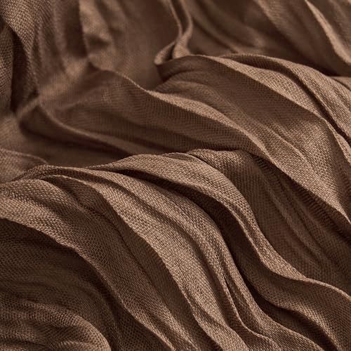 Asee'm 12pcs Brown Coffee Cheesecloth Table Runner 10FT Boho Rustic Fall