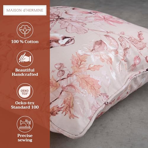 Maison d' Hermine Throw Pillow Covers 100% Cotton (20" x 20" - Pack of 1)
