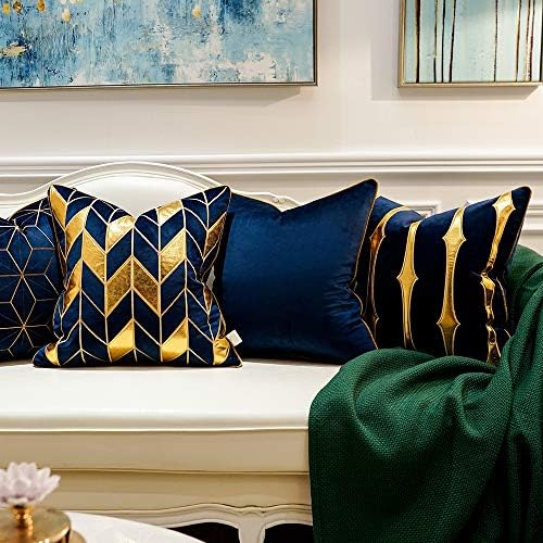 Avigers Throw Pillow Cover 18 x 18 Inch, Blue, Velvet, Hidden Zipper