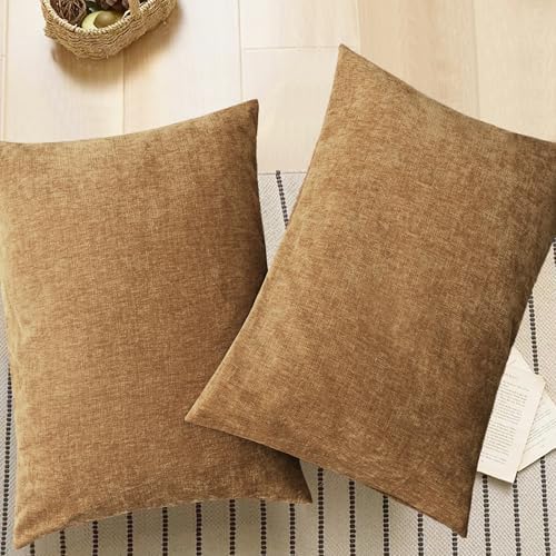 CaliTime Decorative Throw Pillow Covers 26 X 20 Inches Apricot Brown