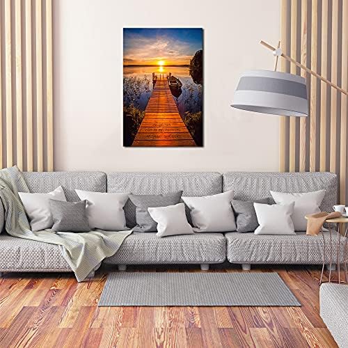 A&T ARTWORK I Love You Every Step Every Day Canvas Prints Gift Couple's Names and the Date Gift for Anniversary,Valentine's day,Wedding. 36X24 inches