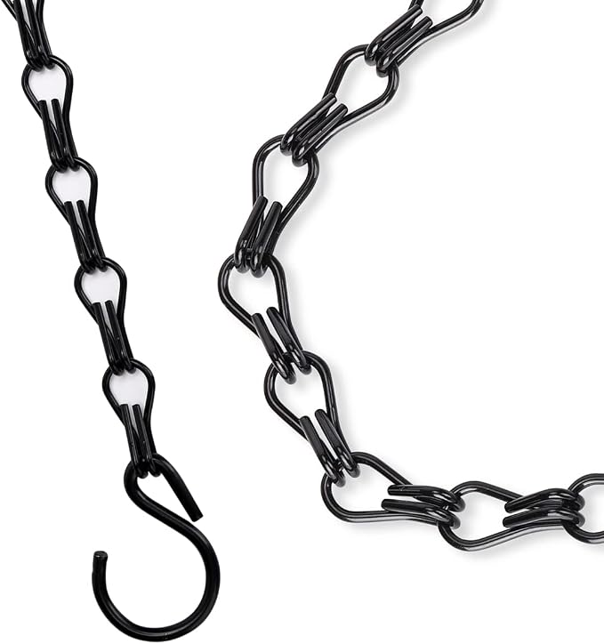 Heybe 20 Inch Hanging Basket Chain, 4 Point Hanging Chains with Hooks for Pot Planters Bird Feeders Lantern Lamp,Extended Hangers for Hanging Badkeys(20Inch, 4 Point)