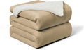Walensee Sherpa Fleece Blanket (King Size 108”x90” Camel) Plush Throw Fuzzy Super Soft Reversible Microfiber Flannel Blankets for Couch, Bed, Sofa Ultra Luxurious Warm and Cozy for All Seasons