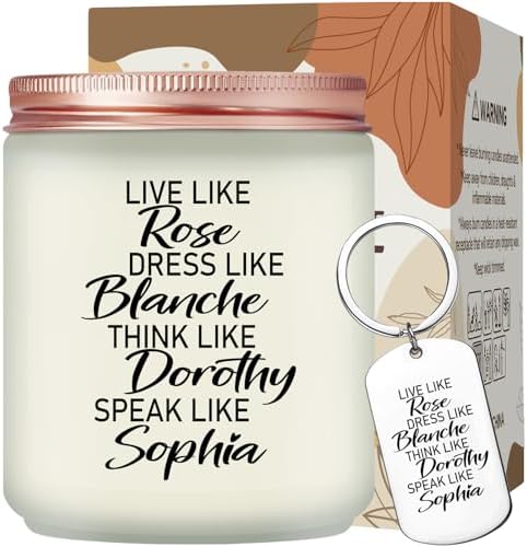 Maybeone Golden Girls Merchandise - Live Like Rose Lavender Scented Candle for Her - The Golden Girls Gifts for Women