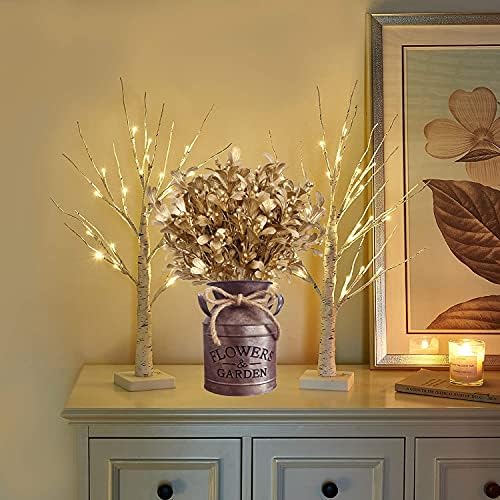 CATTREE Christmas Artificial Flowers, Golden Leaves Branches Plants Fake Berry Plant Decor for Wedding Party Indoor Outdoor DIY Home Office Table Centerpieces Arrangements Decoration - Gold 2 Pack