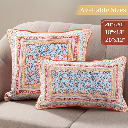 Maison d' Hermine Throw Pillow Covers 100% Cotton (20" x 20" - Pack of 1)