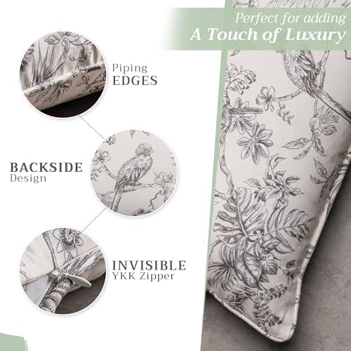 Maison d' Hermine Throw Pillow Covers 100% Cotton (12" x 20" - Pack of 1)
