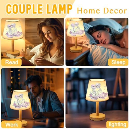 Gothic Skeleton Couple Table Lamp Gifts, Birthday Gifts for Women, Valentines Mothers Day Christmas Anniversary Birthday Gifts for Women Men Her Him Wife Husband Girlfriend