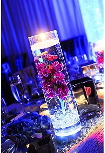 WGVI Quality Thick Weighted Clear Cylinder Glass Vases, 3" W x 12" H, Skinny Bud Vase Narrow Floral Bouquet Flower Arrangements Storage Container Candle Holders Decorative Accents, 6 Pieces