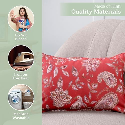 Maison d' Hermine Throw Pillow Covers 100% Cotton (12" x 20" - Pack of 1)