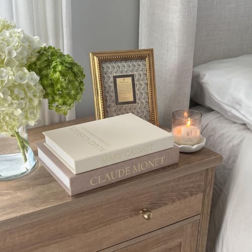 2pc Linen Decorative Faux Book Box Set with Hidden Storage