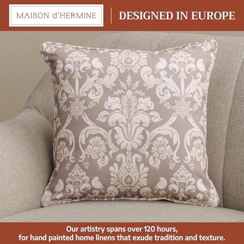 Maison d' Hermine Throw Pillow Covers 100% Cotton (20" x 20" - Pack of 1)