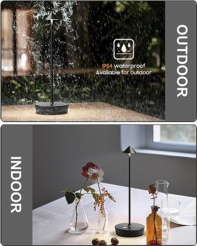 Cordless Table Lights Rechargeable 6000mAh Battery Outdoor LED Desk Lamp
