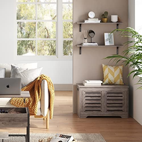 DINZI LVJ Long Wall Shelves, 31.5Inch Wooden Wall Mounted Shelves, Set of 2