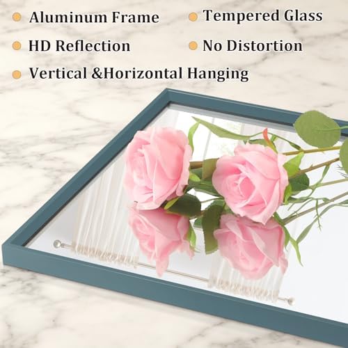 AAZZKANG Wall Mirror with Metal Frame Rectangle Modern Mirrors 20"x16" Decorative Bedroom Bathroom Wall Decor