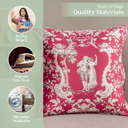 Maison d' Hermine Throw Pillow Covers 100% Cotton (20" x 20" - Pack of 1)