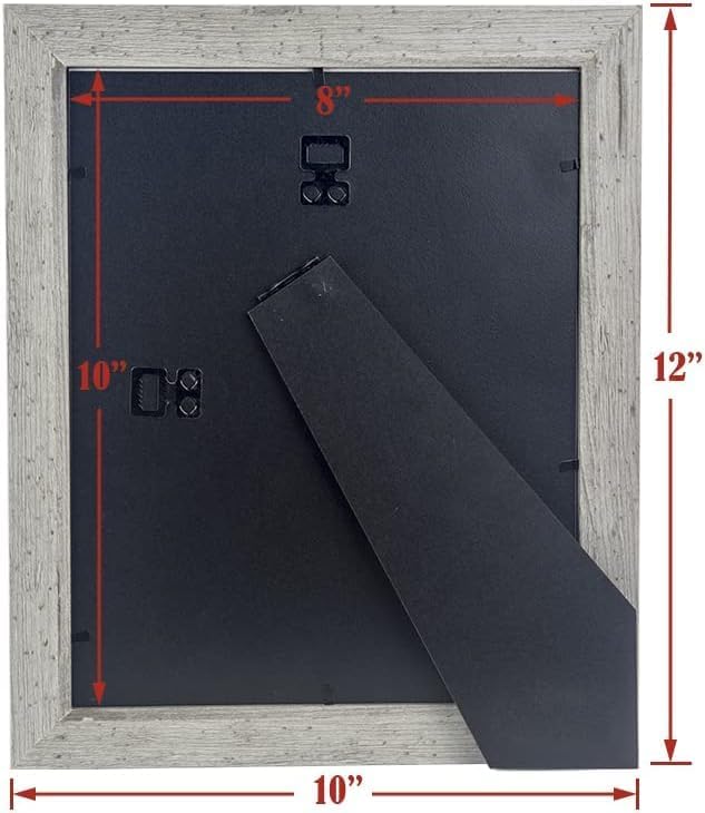 Grey 8x10 Picture Frame with Mat,Display 8x10 without Mat or 5x7 with Mat