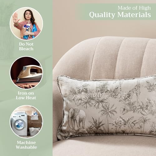 Maison d' Hermine Throw Pillow Covers 100% Cotton (12" x 20" - Pack of 1)