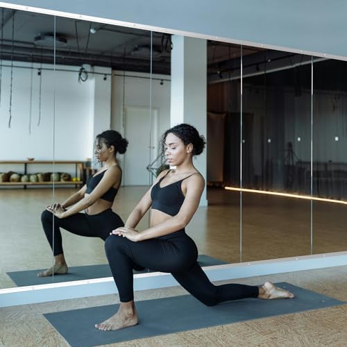 Home Gym Mirror for Wall, 48" x 28" x 2PCS Frameless Full Length Mirror | Tempered Glass, Large Workout Mirrors, for Home Gym, Dance Studio, Yoga Room, Garage Gym