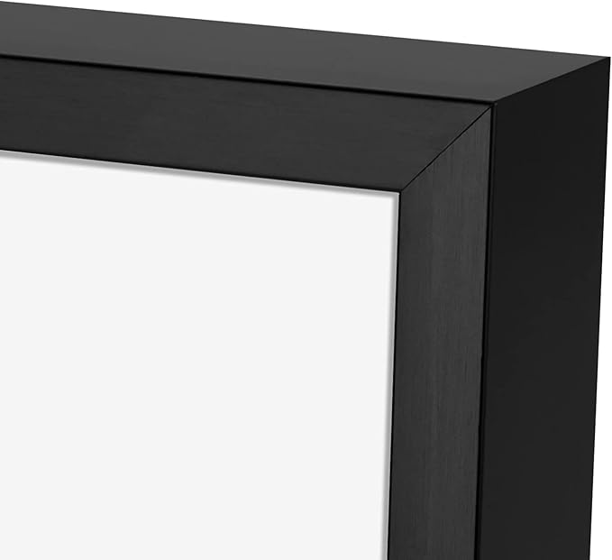 Frametory 12 Pack 6x8 Aluminum Frame with Mat for 5x7 Photo, Black