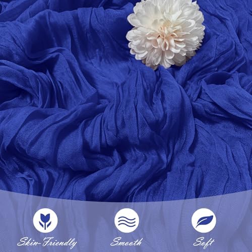 30 Pack Royal Blue Cheesecloth Table Runner 17 x 108 inch Cheese Cloth Table Runners 9ft Terracotta Table Runner Rustic Romantic Sheer Gauze Runner for Wedding Party Baby Shower Table Decoration