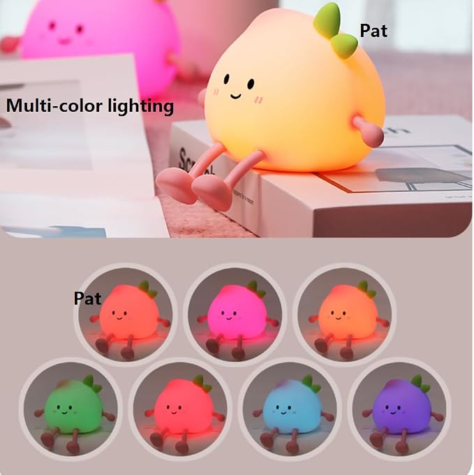 Peach Silicone Dimmable Sleeping and Decoration Nightlight