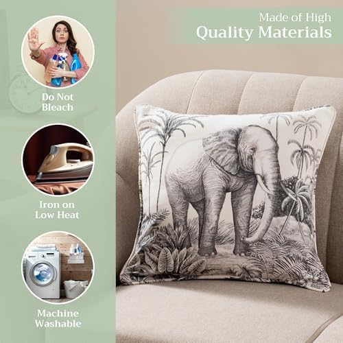 Maison d' Hermine Throw Pillow Covers 100% Cotton (20" x 20" - Pack of 1)