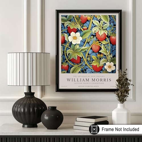 Poster Master Owl Print - William Morris Poster - Flower & Animal Illustration - Botanical Exhibition Wall Design - Floral Bird Artwork - Aesthetic Office or Bedroom Decor - 16x20 UNFRAMED Wall Art