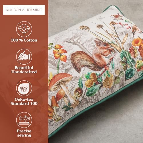 Maison d' Hermine Throw Pillow Covers 100% Cotton (12" x 20" - Pack of 1)