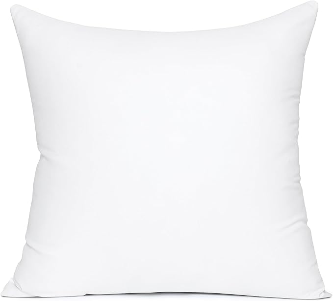 MIULEE 24x24 Euro Pillow Insert, Throw Pillow with Virgin Fiber Filling | Soft and Support, Durable Brushed Fabric, Decorative Pillow for Sofa Bed Couch