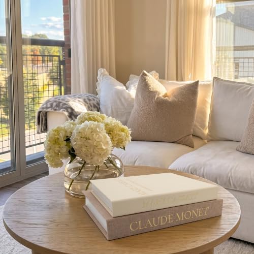 2pc Linen Decorative Faux Book Box Set with Hidden Storage