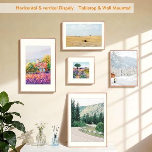 Golden State Art 12x16 Rose Gold Aluminum Frame, Real Glass, Mat Fits 11x14