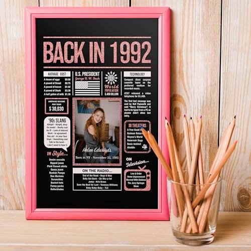 Happy 33rd Birthday Decorations For Women - Personalized Gifts For 33 Year Old Women, Rose Gold 33 Birthday Decorations, 35 Bday Decor Back In The Day You Were Born, Centerpiece Table Decorations 35
