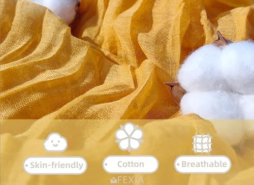 FEXIA Yellow Cheesecloth Table Runner Wedding Baby Shower Home Boho Decor