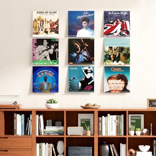 upsimples 10 Pcs 12" Clear Acrylic Shelves, Small Shelf for Wall Display