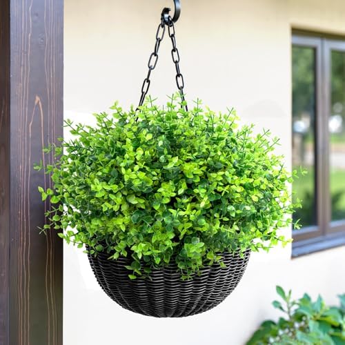 Bassion 24 Pcs Greenery Stems Fake Artificial Eucalyptus Plants Outdoors