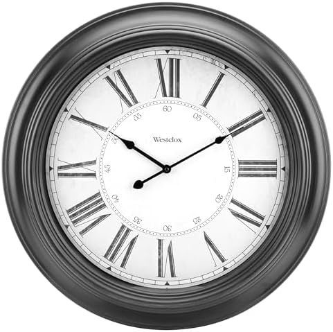 Westclox 24 inch Traditional Wall Clock Battery-Operated Clock for Living Room, Bedroom, Office