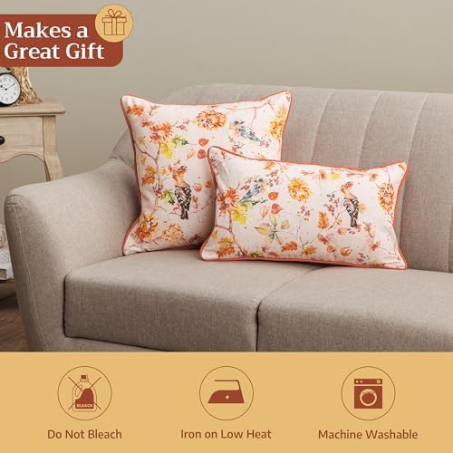 Maison d' Hermine Throw Pillow Covers 100% Cotton (12" x 20" - Pack of 1)
