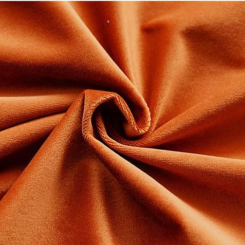 Burnt Orange Velvet Fall Throw Pillow Covers Rust Autumn Thanksgiving Square Cozy Soft Solid Decorative Cushion Cases Home Decor for Couch Sofa Bedroom Car Set of 2,22x22 Inches