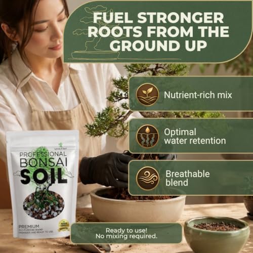 Professional Bonsai Soil Mix 2.2 Qt Potting Soil for Bonsai
