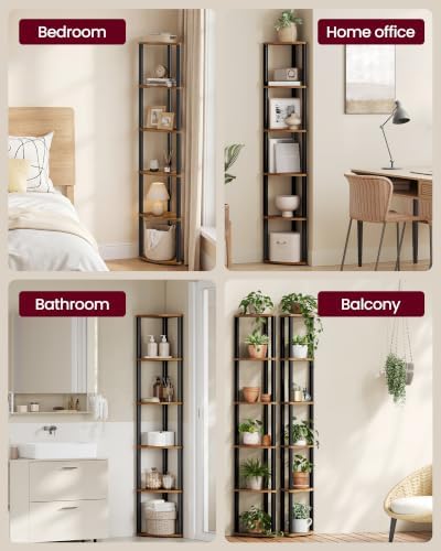 VASAGLE Superfast Toolless Assembly 6-Tier Corner Shelf