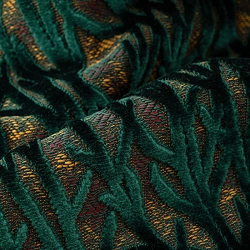 Yangest Green Throw Pillow Cover Velvet Cushion Cover Branches Rectangular Pillowcase for Sofa Couch Bedroom Living Room, 12x20 Inch