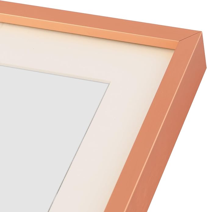 Golden State Art 8.5x16.3 Collage Frame for 3 5x7 Photos Rose Gold 2 Pack